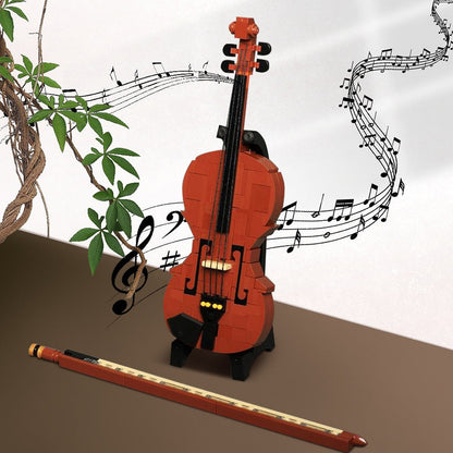 Violin MOC Building Kit | Elegant Musical Instrument Display Model - 2