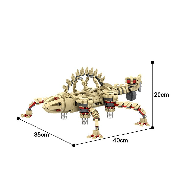 Volcanic Fire Ancient Mechanical Beast Building Kit | LEGO-Compatible MOC - 4
