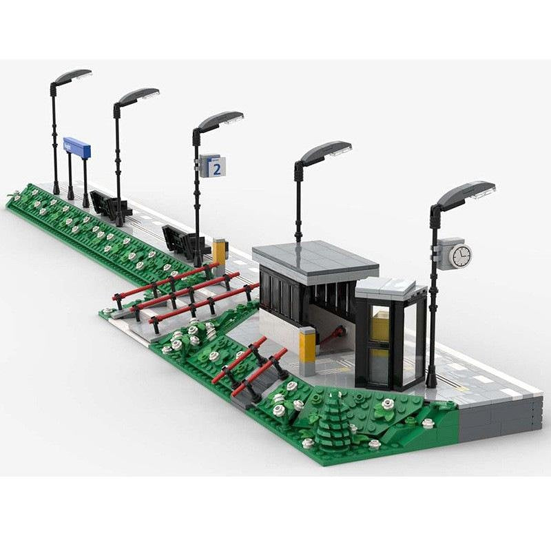 Vught Train Station Platform 2 MOC Building Kit | Railway Architecture - 1