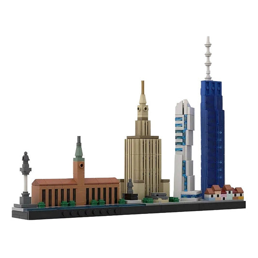 Warsaw Skyline MOC Building Kit | Poland City Architecture Model Kit - 1