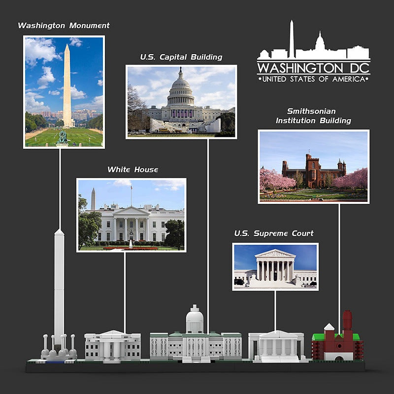 Washington DC Skyline MOC Building Kit | City Architecture Model - 2