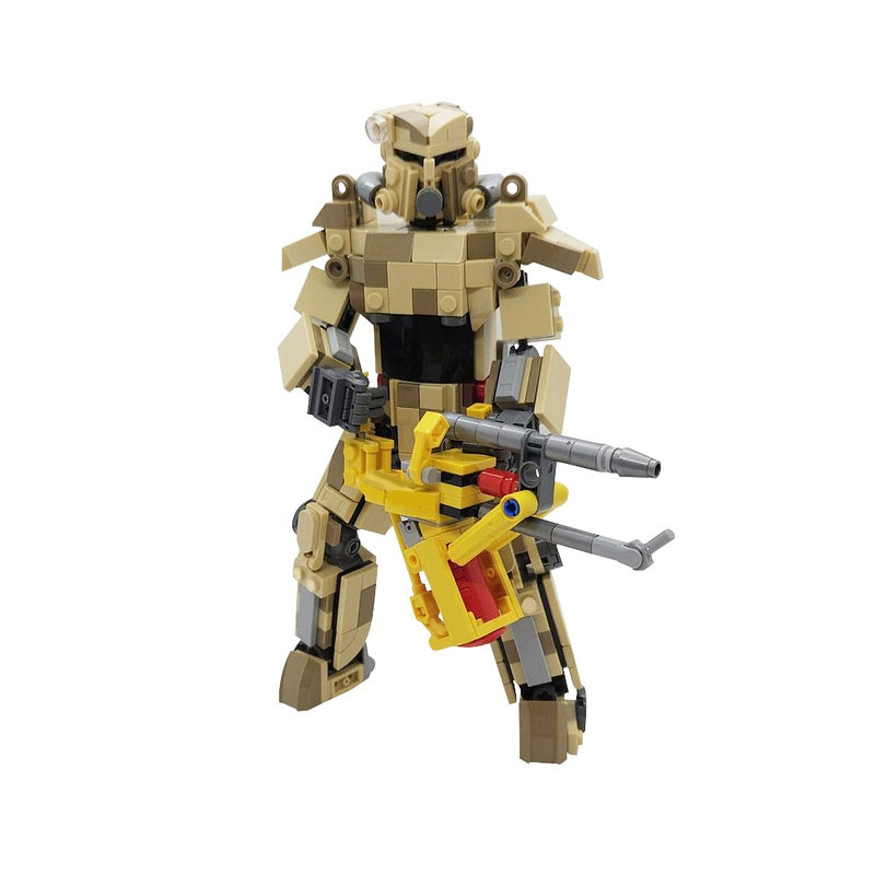 Wasteland Desert Camo Power Armor Building Kit | LEGO-Compatible MOC - 5