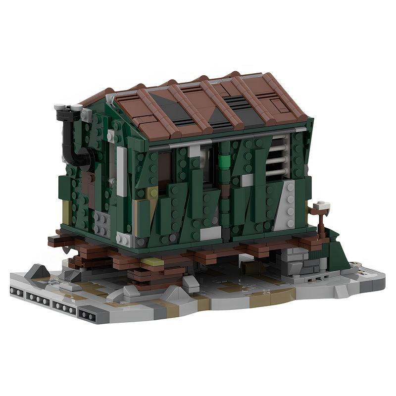 Weathered Wilderness Survival Shack MOC Building Kit - 3