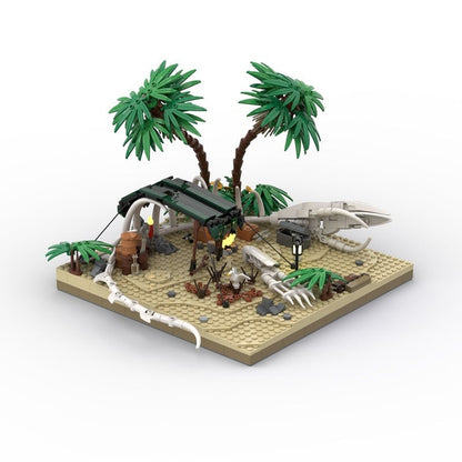 Whale Bone Camp Pirate Island MOC Building Kit | Coastal Diorama - 1
