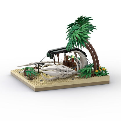 Whale Bone Camp Pirate Island MOC Building Kit | Coastal Diorama - 2