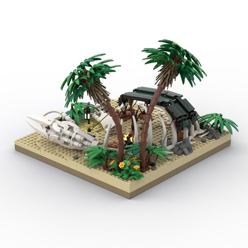 Whale Bone Camp Pirate Island MOC Building Kit | Coastal Diorama - 3