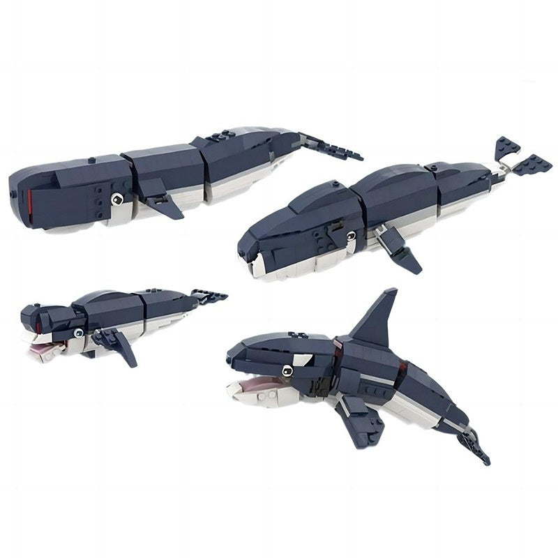 Whale Collection MOC Building Kit | Marine Life Animal Figure Models - 12