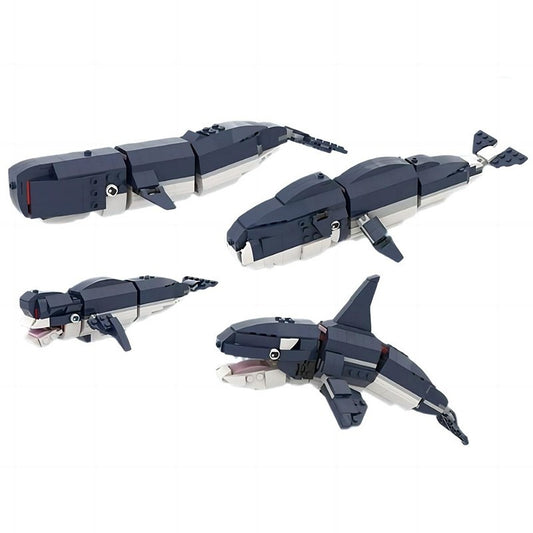 Whale Collection MOC Building Kit | Marine Life Animal Figure Models - 12