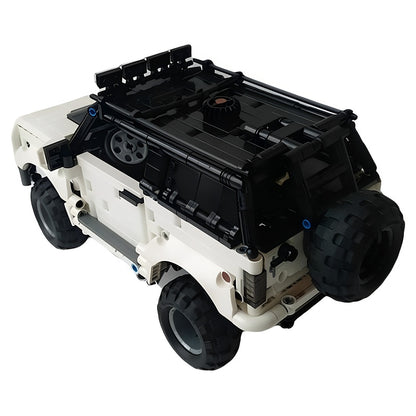 White 4x4 Off-Road SUV with Working Suspension MOC Building Kit - 2