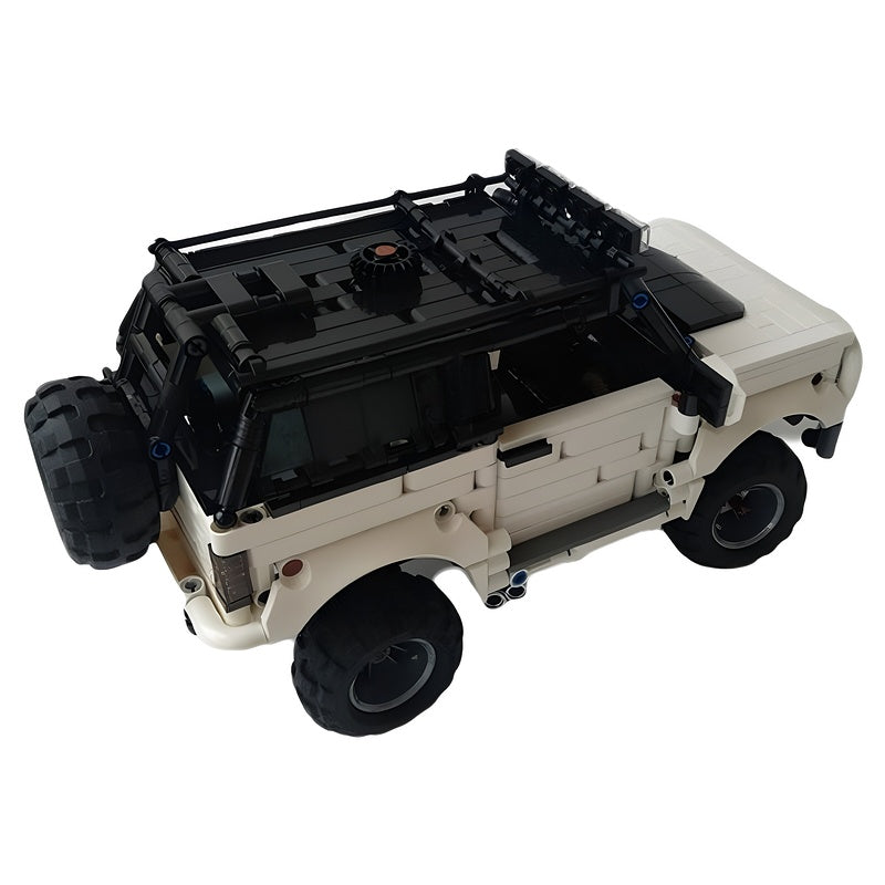 White 4x4 Off-Road SUV with Working Suspension MOC Building Kit - 3