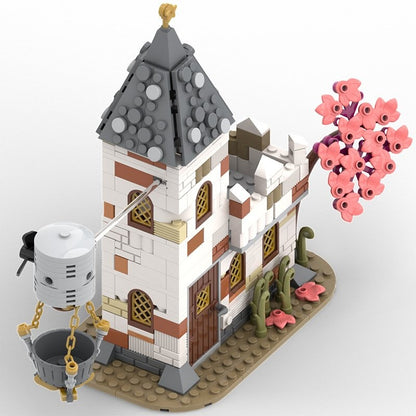 White Church Outpost MOC Building Kit | Rural Architecture Model - 3