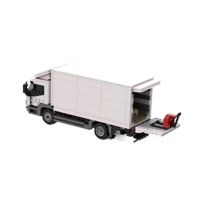 White Commercial Cargo Truck Building Kit | LEGO-Compatible MOC - 5