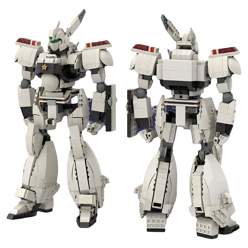 White Law Enforcement Patrol Mecha MOC Building Kit - 1
