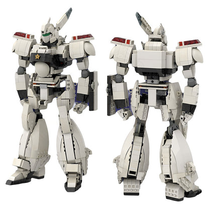 White Law Enforcement Patrol Mecha MOC Building Kit - 1