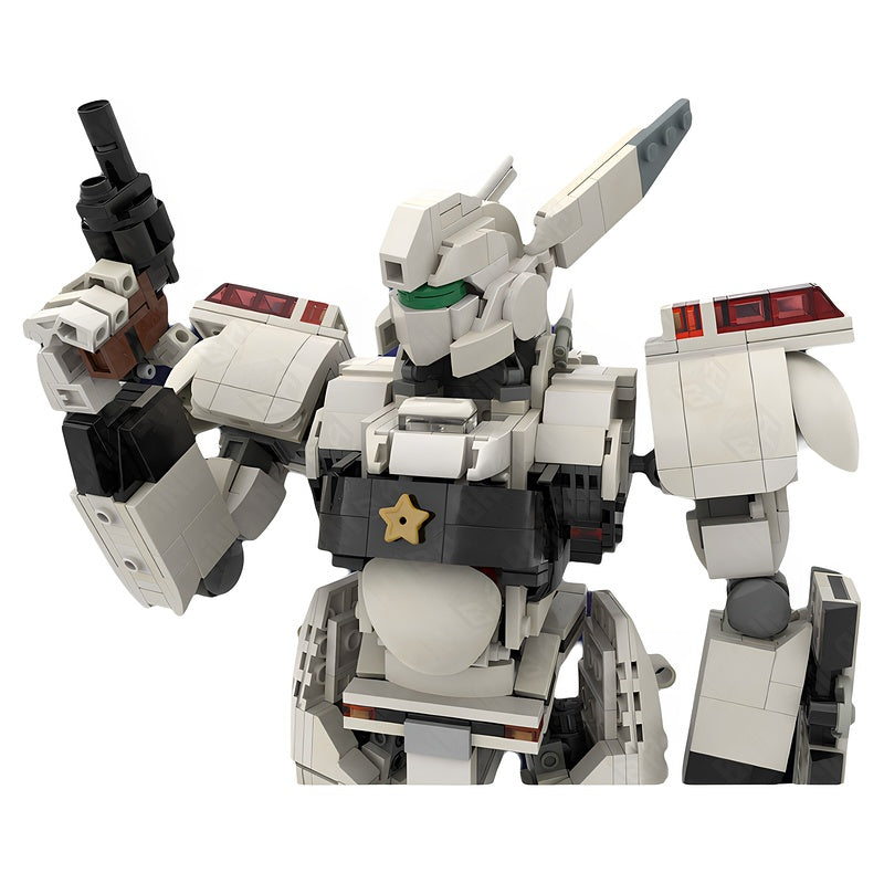 White Law Enforcement Patrol Mecha MOC Building Kit - 2