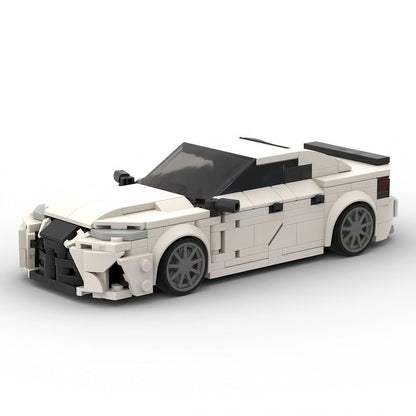 White Luxury Executive Sport Sedan F-Sport Inspired Building Kit | LEGO-Compatible MOC - 1