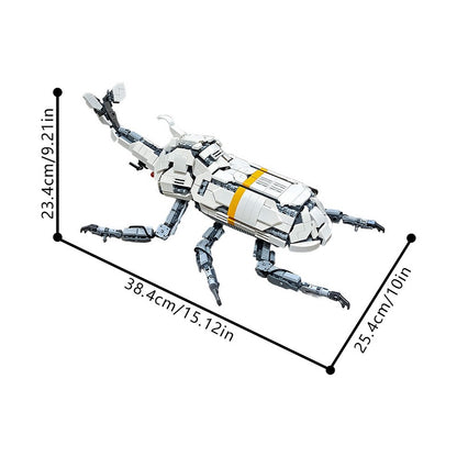 White Mechanical Beetle Building Kit | LEGO-Compatible MOC - 3
