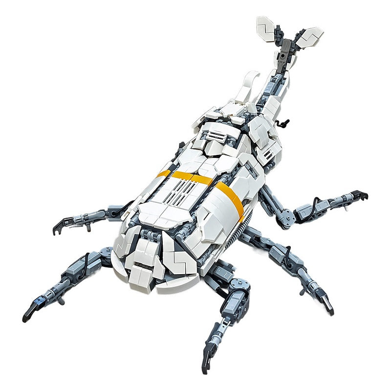 White Mechanical Beetle Building Kit | LEGO-Compatible MOC - 4