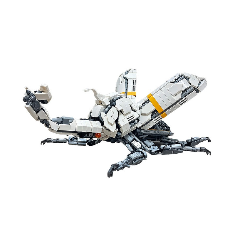 White Mechanical Beetle Building Kit | LEGO-Compatible MOC - 5