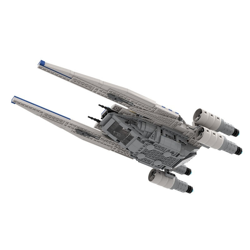 White Rebel Troop Carrier Space Gunship MOC Building Kit - 6