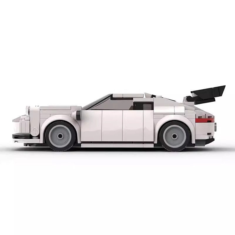 White Turbo Classic Sports Car MOC Building Kit | Performance Vehicle Model - 2