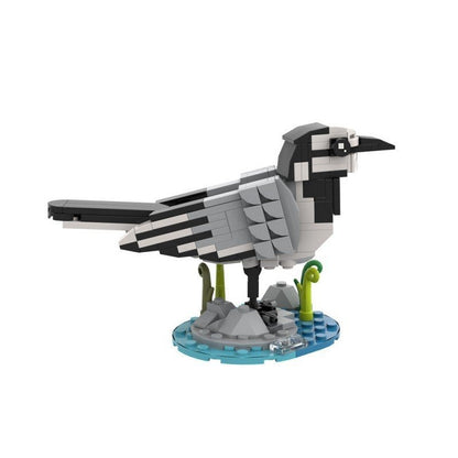 White Wagtail Bird MOC Building Kit | Wildlife Display Model - 6