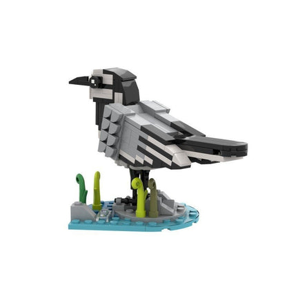 White Wagtail Bird MOC Building Kit | Wildlife Display Model - 9