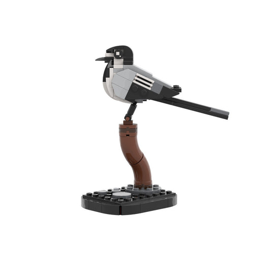 White Wagtail Building Kit | LEGO-Compatible MOC - 1