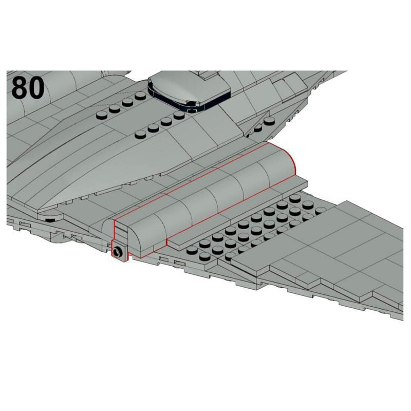 Wide-Wing Diplomatic Space Cruiser MOC Building Kit - 4