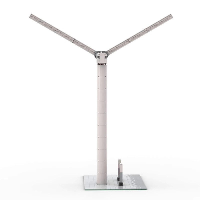 Wind Turbine with EV Charging Station Building Kit | Compatible MOC - 4