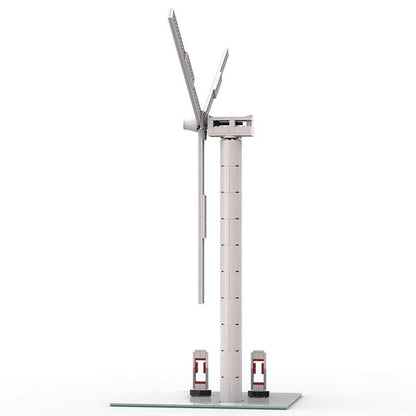 Wind Turbine with EV Charging Station Building Kit | LEGO-Compatible MOC - 3