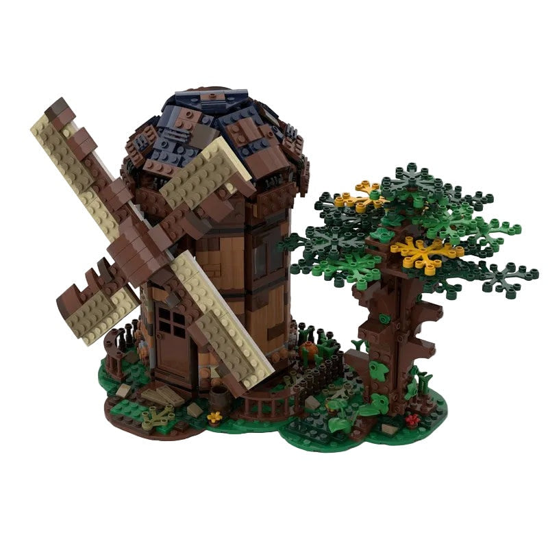 Windmill MOC Building Kit | Historic Countryside Architecture Model - 1