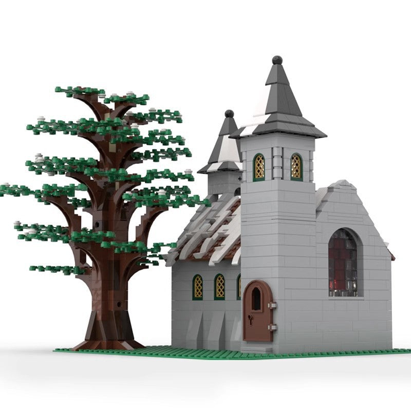 Winter Church Building Kit | LEGO-Compatible MOC - 4