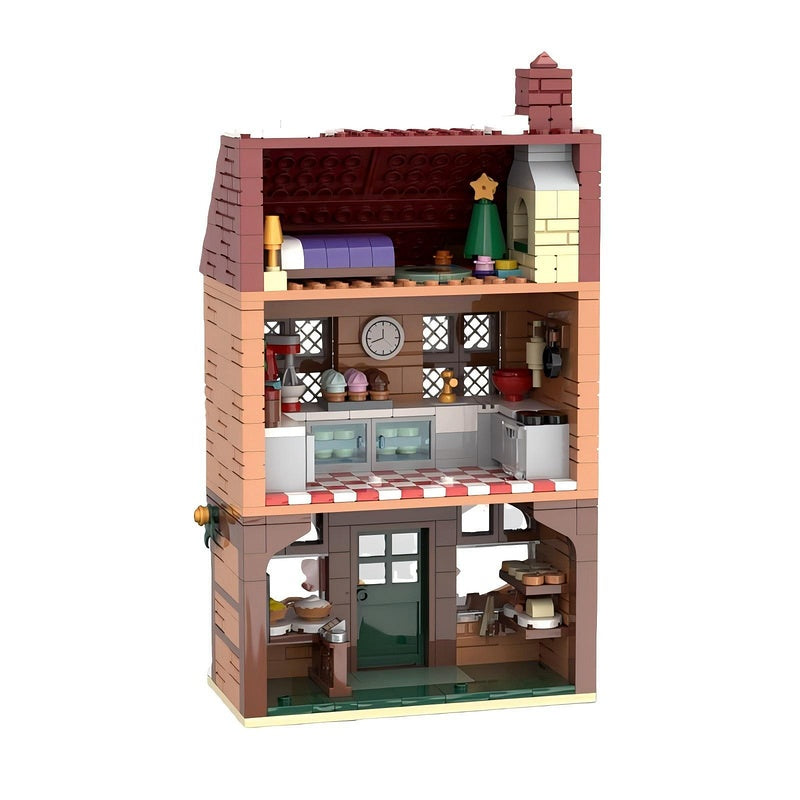 Winter Village Bakery Building Kit | LEGO-Compatible MOC - 2