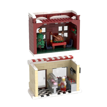 Winter Village Butcher Shop MOC Building Kit | Christmas Store Model - 3