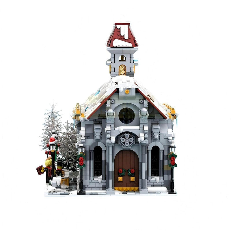 Winter Village Cathedral Building Kit | Compatible MOC - 3