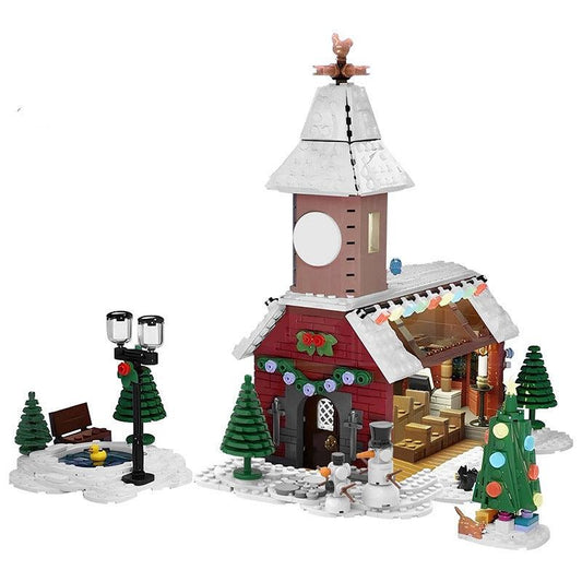 Winter Village Chapel MOC Building Kit | Snowy Historic Architecture - 1