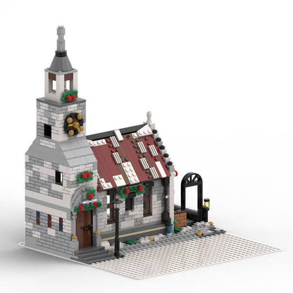 Winter Village Church Bell Tower MOC Building Kit - 3