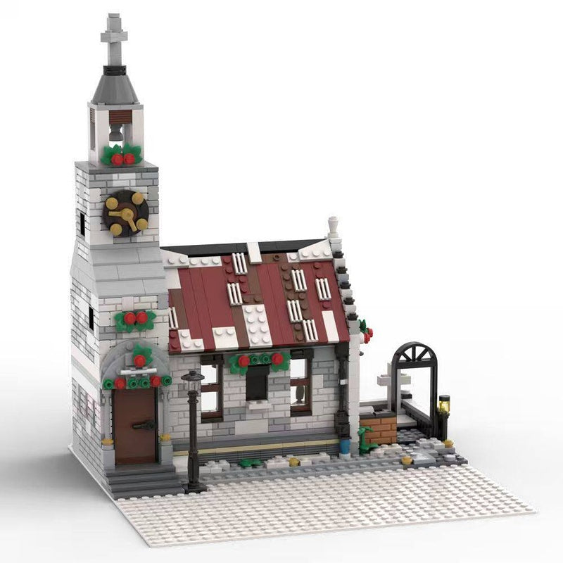 Winter Village Church Bell Tower MOC Building Kit - 4