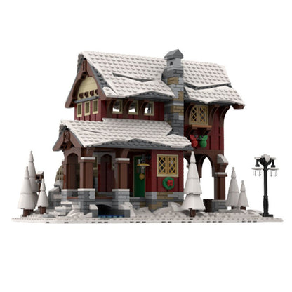 Winter Village Cider Mill Building Kit | Compatible MOC - 1