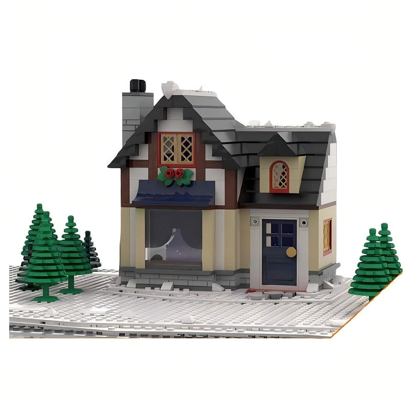 Winter Village Cottage Building Kit | LEGO-Compatible MOC - 2