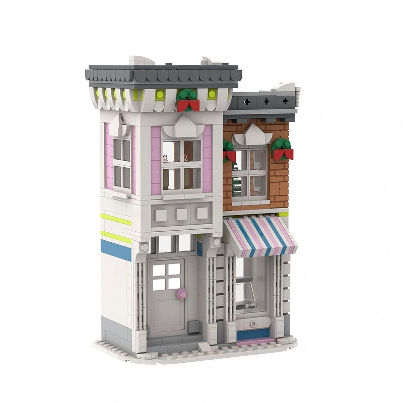 Winter Village Ice Cream Shop Building Kit | Compatible MOC - 1