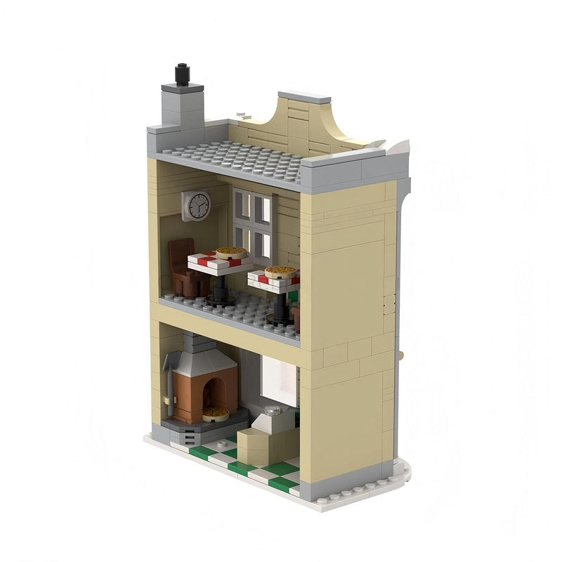 Winter Village Pizzeria Building Kit | Compatible MOC - 3