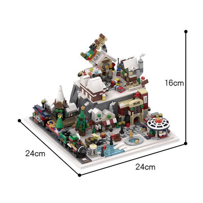 Winter Wonderland MOC Building Kit | Christmas Winter Village Scene - 2