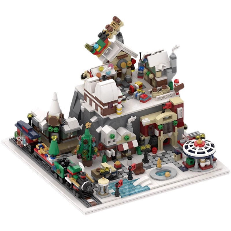 Winter Wonderland MOC Building Kit | Christmas Winter Village Scene - 3