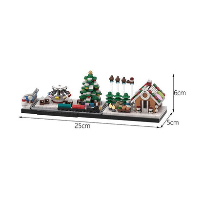 Winter Wonderland MOC Building Kit | Snowy Christmas Village Scene - 3