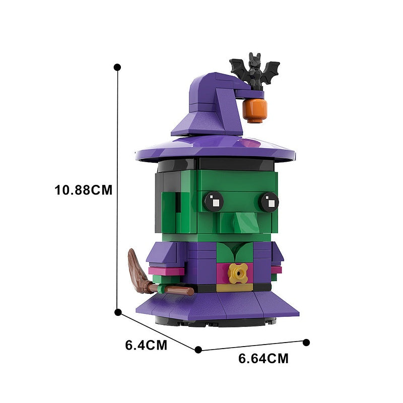 Witch Cube Character MOC Building Kit | Halloween Fantasy Figure Model - 4