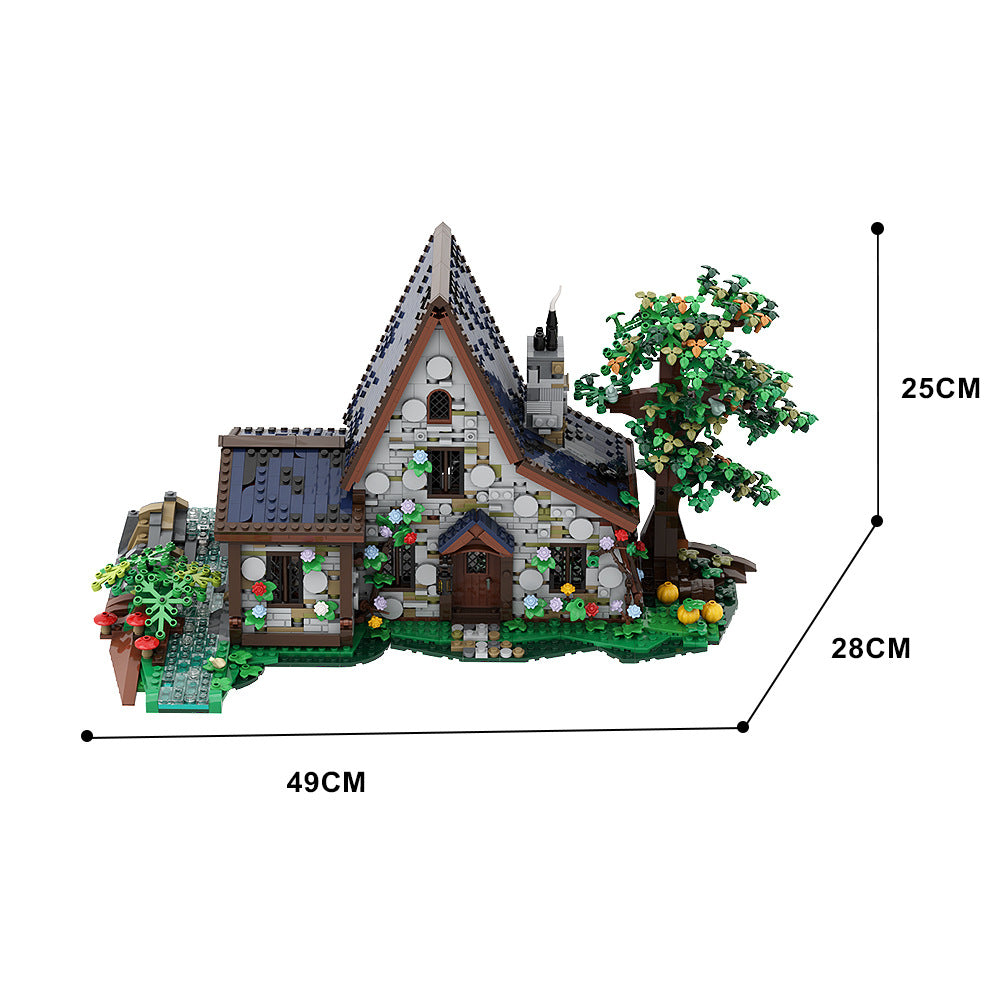 witch's house building kit |  halloween | lego compatible moc - 3