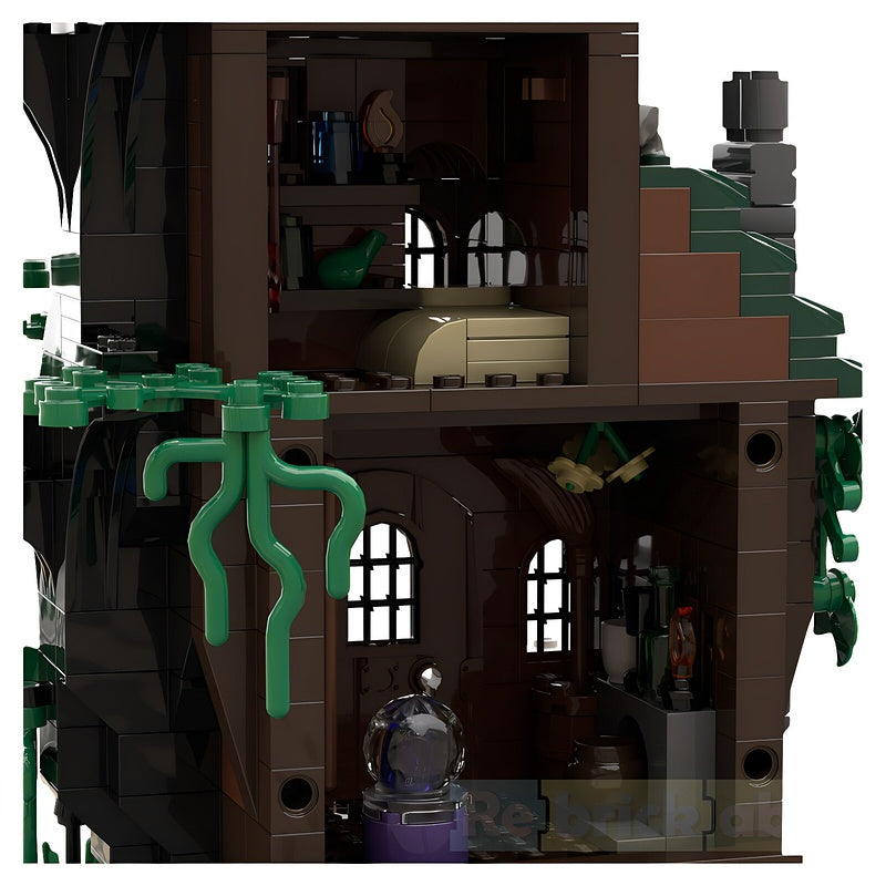 Witch's Swamp Tree House MOC Fantasy Cabin Building Kit - 3