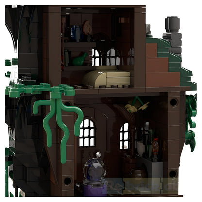 Witch's Swamp Tree House MOC Fantasy Cabin Building Kit - 3